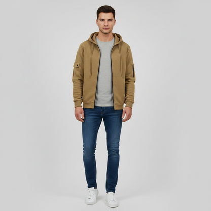 Hættetrøje Med Lynlås | Casual Hoodies Mænd