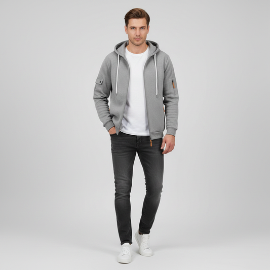 Hættetrøje Med Lynlås | Casual Hoodies Mænd