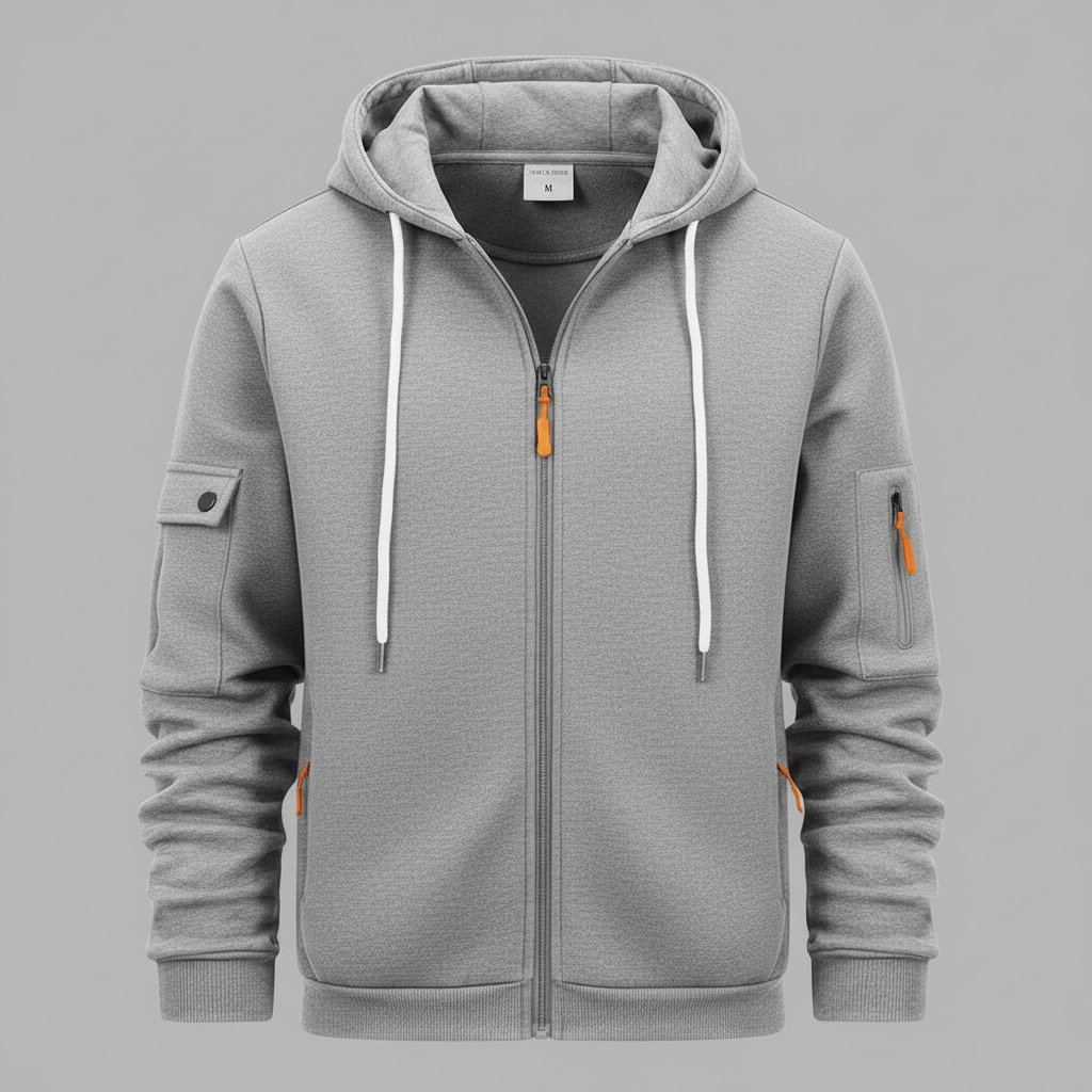 Hættetrøje Med Lynlås | Casual Hoodies Mænd 0