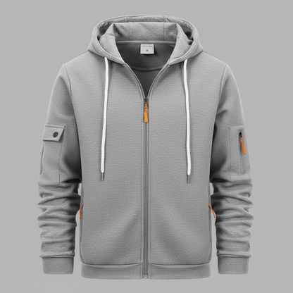 Hættetrøje Med Lynlås | Casual Hoodies Mænd 0