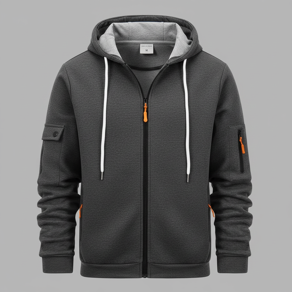 Hættetrøje Med Lynlås | Casual Hoodies Mænd 6