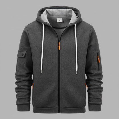 Hættetrøje Med Lynlås | Casual Hoodies Mænd 6