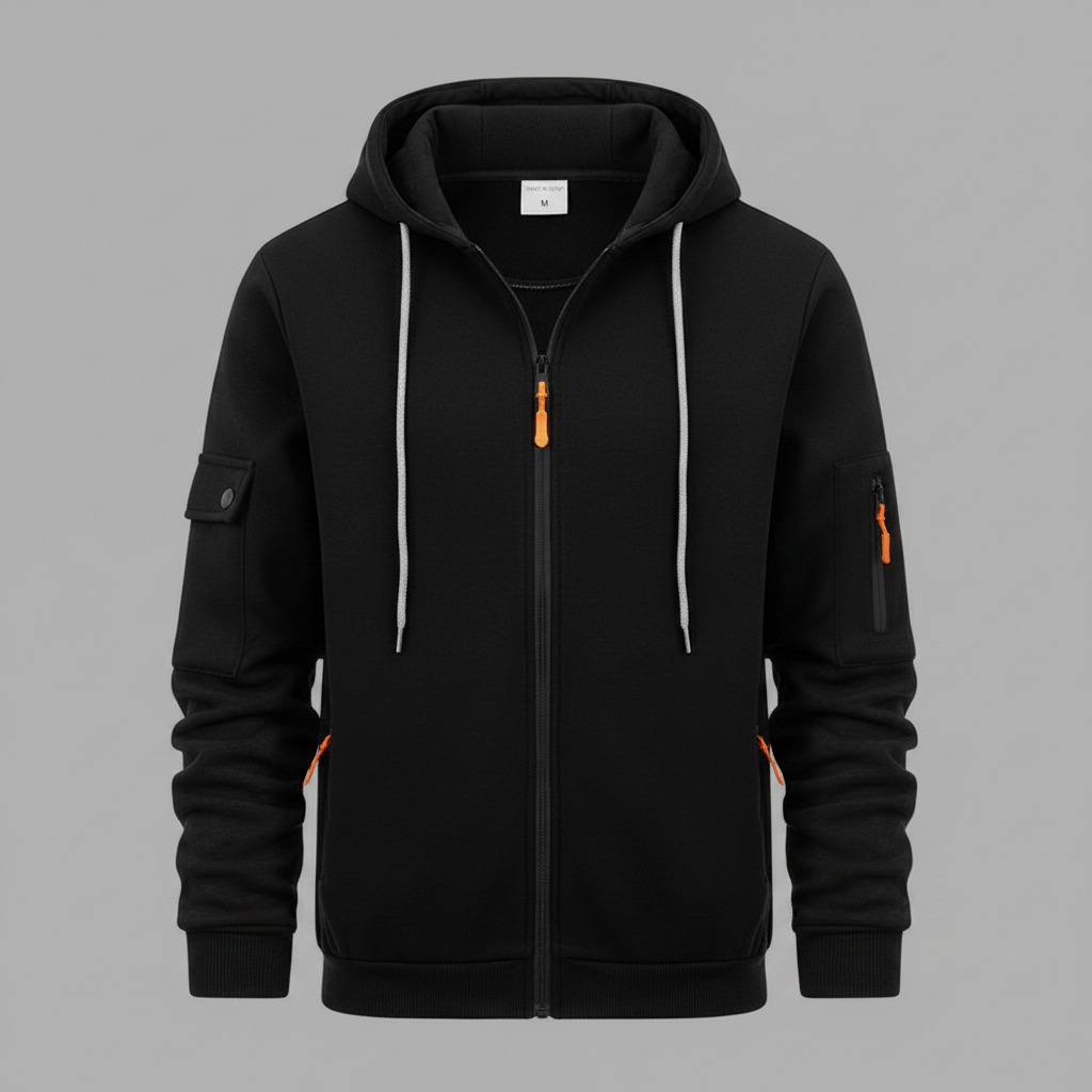 Hættetrøje Med Lynlås | Casual Hoodies Mænd 7