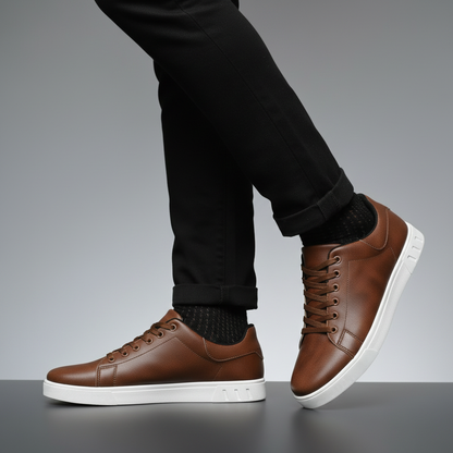 Komfortable Mænds Sneakers | Casual Trænere med Hvid Sål