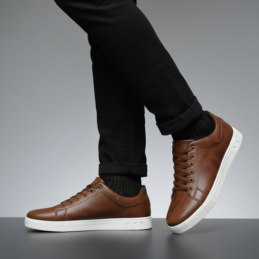 Komfortable Mænds Sneakers | Casual Trænere med Hvid Sål