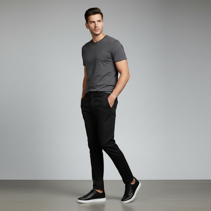 Komfortable Mænds Sneakers | Casual Trænere med Hvid Sål