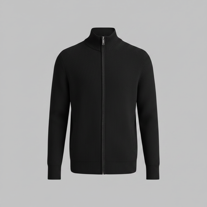 Slim Fit Cardigan | Herre Cardigan med Lynlås 5