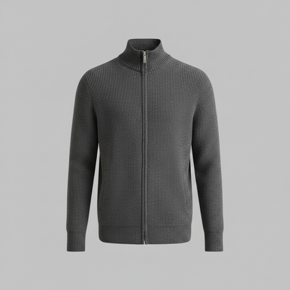 Slim Fit Cardigan | Herre Cardigan med Lynlås 6